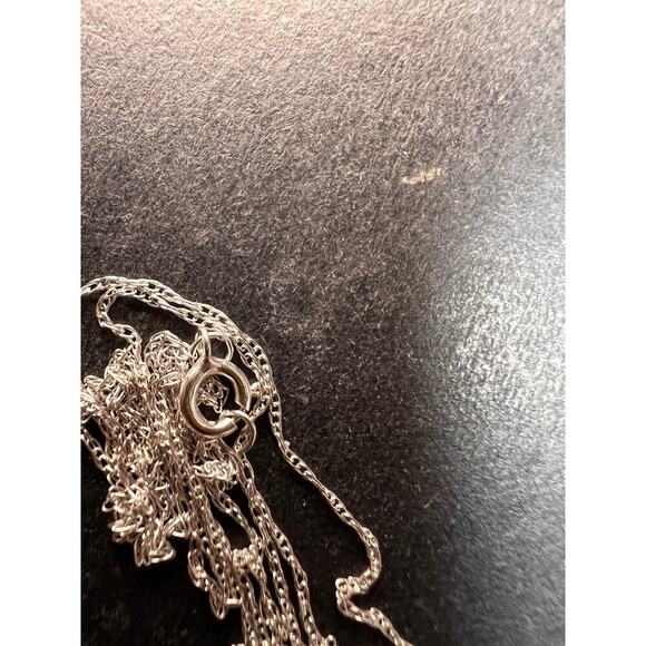 NEW 14k white gold 18 inch cable chain .45 grams - Picture 7 of 9